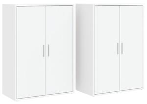 Komody 2 ks biele 60x31x84 cm kompozitné drevo