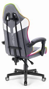 Hells Herná stolička Hell's Chair HC-1004 LED Grey White