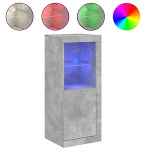Komoda s LED svetlami betónovo sivá 41x37x100 cm