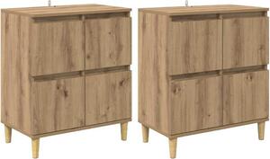 Komody 2 pcs Remeselný dub 60 x 35 x 70 cm Kompozitné drevo
