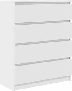 Komoda biela 80x35x99 cm spracované drevo