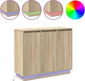 LED komoda Sonoma dub 90 x 32 x 75 cm Kompozitné drevo