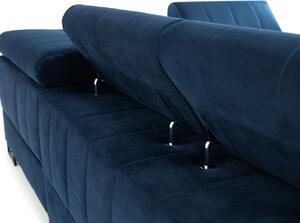 Rohová sedačka na každodenné spanie COLUMBUS - šedá, ľavý roh