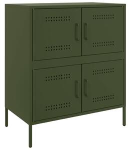 Komoda olivovozelená 68x39x79 cm oceľ
