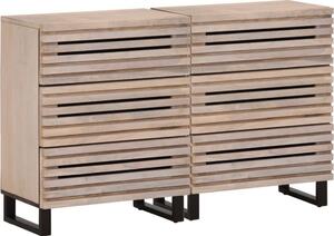 Komody 2 ks 60x34x75 cm mangový masív