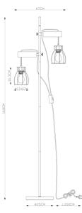 Globo 15326-2SN - Stojacia lampa MINA 2xE27/40W/230V