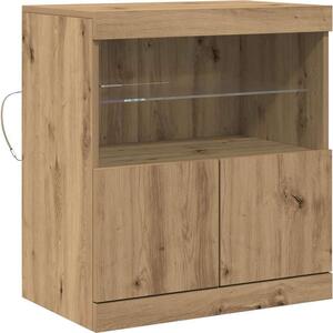 LED komoda Hnedá 60,5 x 37 x 67 cm Kompozitné drevo