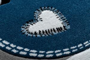 SKLADOM: Detský kusový koberec PETM Francúzsky buldoček - sivý - 180x270 cm
