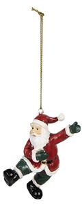 Vianočná závesná dekorácia Santa - 5*5*8 cm - Clayre & Eef