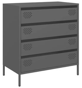 Komoda čierna 68x39x73,5 cm oceľ valcovaná za studena
