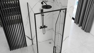 Sprchovací kút Rea RAPID swing 100x90 cm - čierny