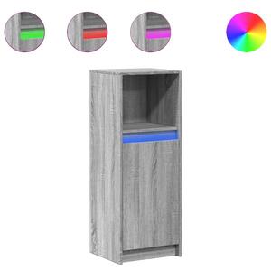 Komoda s LED sivý dub sonoma 38x34x100 cm kompozitné drevo