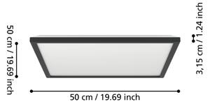 Eglo 901444- LED Kúpeľňové stropné svietidlo ROVITO 17W/230V 50x50 cm IP44 čierna