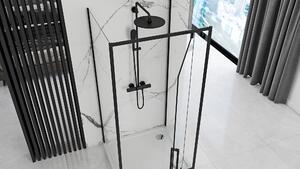 Nástenný sprchový kút RAPID swing 90x120x90 cm - čierny