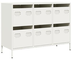 Komoda biela 101,5x39x73,5 cm oceľ valcovaná za studena