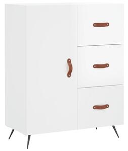 Komoda lesklá biela 69,5x34x90 cm spracované drevo