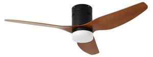 ZEVENTI - LED stropný ventilátor PADUA LED/18W/230V Wi-Fi Tuya čierna/hnedá + diaľkový ovládač