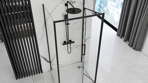 Nástenný sprchovací kút MAXMAX Rea RAPID fold 100x90x100 cm - čierny