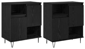 Servírovacia skriňa 2 pcs Čierny dub 60 x 35 x 70 cm