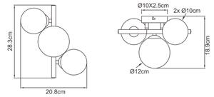 Globo 56133-3W - LED Prisadený luster RIHA 3xG9/3,5W/230V