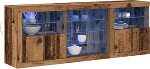 LED komoda Staré drevo 181,5 x 37 x 67 cm Kompozitné drevo