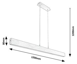 Rabalux 6670 - LED Stmievateľný luster na lanku TITHANIA LED/24W/230V 120 cm
