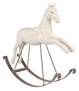 Béžový antik dekoračný hojdací kôň - 61*15*51cm - Clayre & Eef