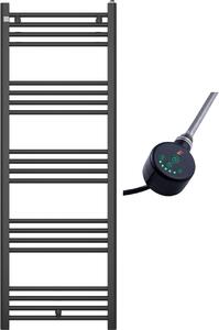 Granitan | Kúpeľňový radiátor PUERTO - 140/50 cm - Čierny - Moderný dizajn - Elektrické vykurovanie v cene
