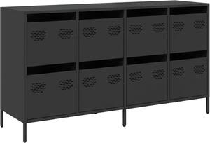 Komoda čierna 135x39x73,5 cm oceľ valcovaná za studena