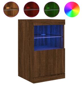Komoda s LED svetlami hnedý dub 41x37x67 cm