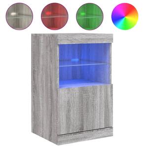 Komoda s LED svetlami sivá sonoma 41x37x67 cm