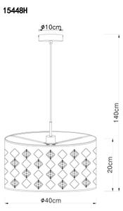 Globo 15448H - Luster na lanku ABBEY 1xE27/60W/230V