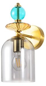 Nástenná lampa TROPEA 1xE27/15W/230V zlatá/modrá/dymová béžová/sivá