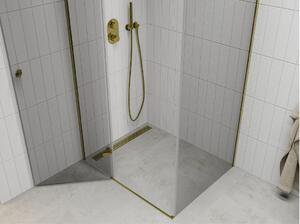 Sprchovací kút MEXEN ROMA 70x70 cm - zlatý - číre sklo