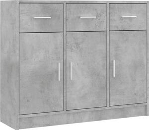 Komoda betónovo sivá 91x28x75 cm kompozitné drevo