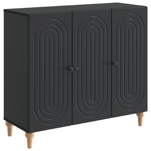 Servírovacia skriňa Čierna 89 x 34,5 x 80 cm Kompozitné drevo