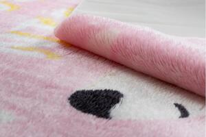 Dywany Lusczow Detský koberec WHITE BEER ružový