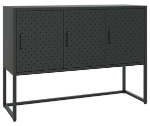 Komoda čierna 105x35x75 cm oceľ
