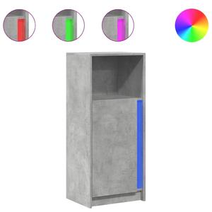 Komoda s LED betónová sivá 42,5x34x100 cm kompozitné drevo
