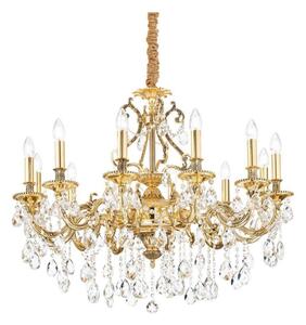 Ideal Lux - Krištáľový luster na reťazi GIOCONDA 12xE14/40W/230V pr. 90 cm zlatá
