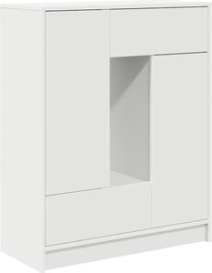Komoda so zásuvkami a dvierkami, biela 73x31x90 cm
