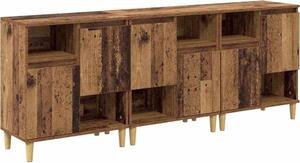 Komody 3 pcs Staré drevo 60 x 35 x 70 cm Kompozitné drevo