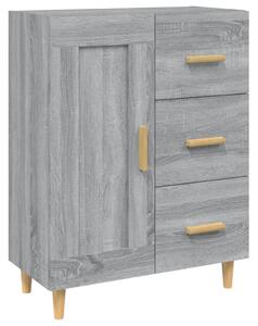 Komoda sivý dub sonoma 69,5x34x90 cm spracované drevo