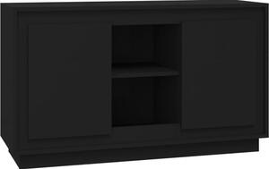 Komoda čierna 102x35x60 cm spracované drevo