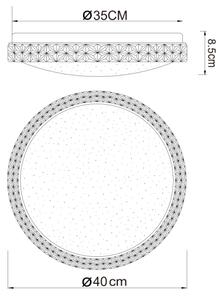 Globo 41749-22 - LED Stropné svietidlo OVI LED/22W/230V