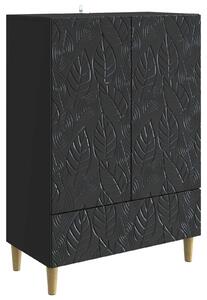 Servírovacia skriňa Čierna 66 x 34,5 x 95 cm Kompozitné drevo