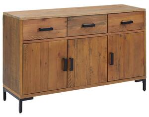Komoda, hnedá 110x35x70 cm, borovicový masív