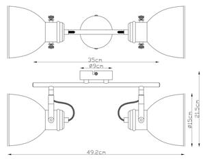 Globo 54018-2S - Bodové svietidlo WIHO 2xE27/40W/230V