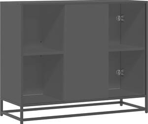 Komoda čierna 92x35x76 cm kompozitné drevo