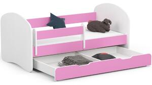 Ak furniture Detská posteľ SMILE 140x70 cm ružová